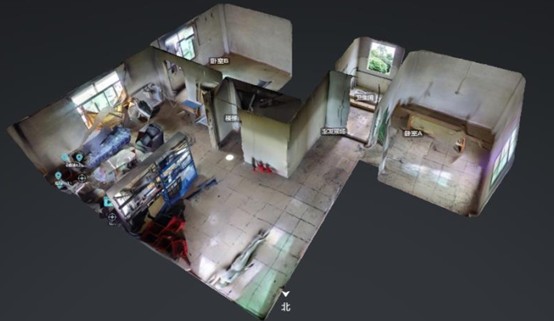 On-site reconstruction images achieved using a 3D laser scanner.